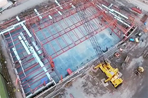Aerial view on Saratoga construction site
