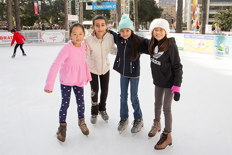 Lower school downtown ice skating party
