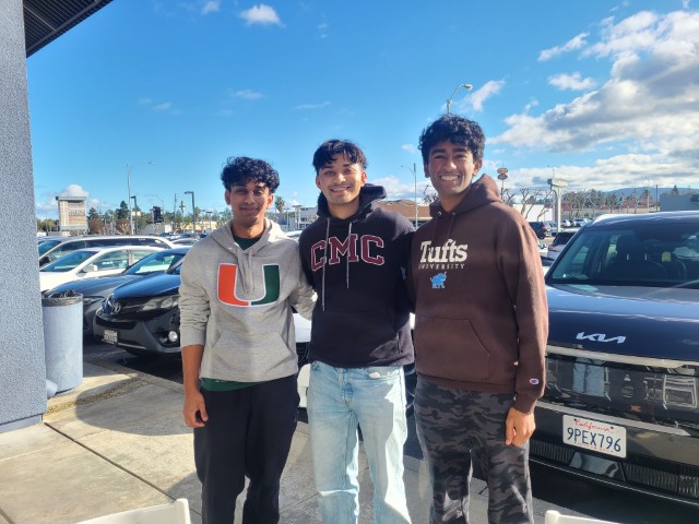 Alums Drop by for January